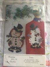 Keeping You in Stitches #KS-162 Frosty the Snowman Sewing Pattern Doily Style