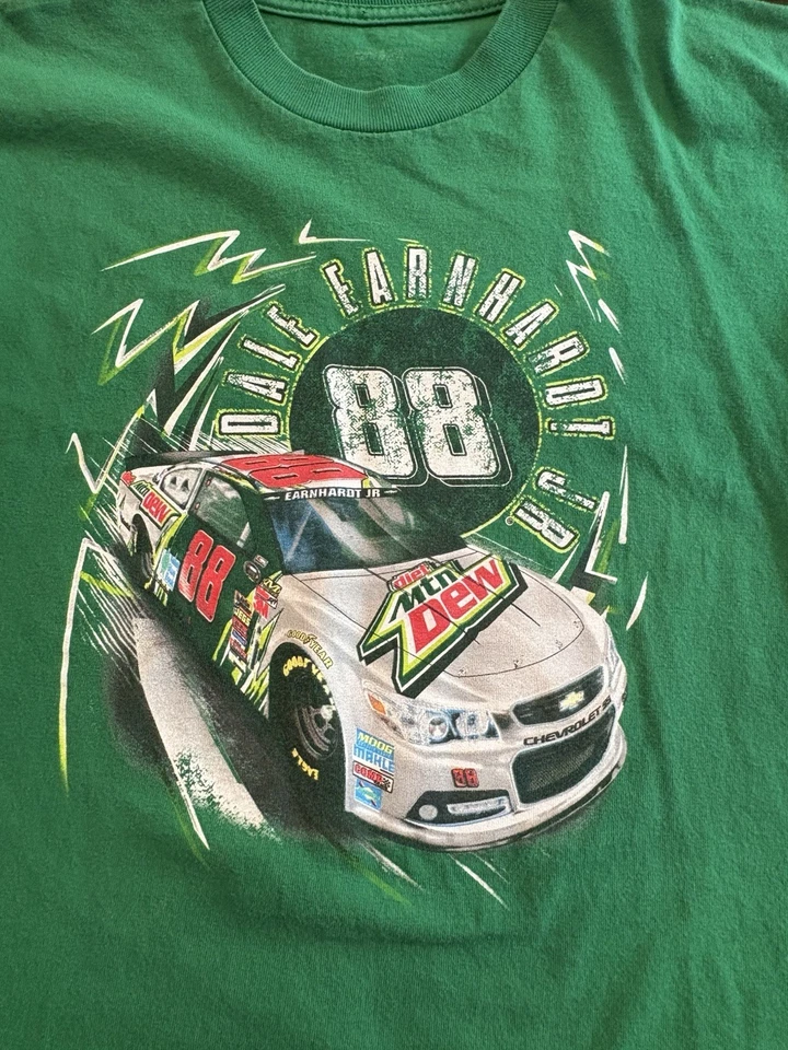 Camiseta Dale Earnhardt Junior #88 Verde NASCAR Talla Juvenil Pequeña Foto 2 de 4