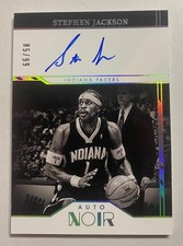 2021-22 Noir Stephen Jackson On Card Auto Black White Autograph /99 Pacers
