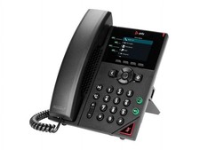 HP Poly VVX 250 IP Phone, Corded Desktop, Wall Mountable, 4-Line, PoE-Enabled,