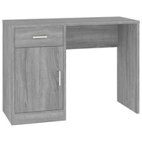 Schreibtisch BüRotisch Mit Stauraum Grau Sonoma 100X40X73 Cm