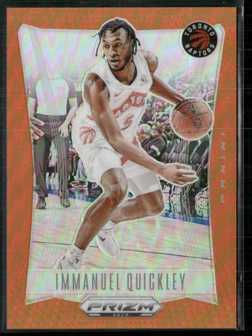 2023-24 Panini Prizm Deca Orange Immanuel Quickley 03/49 Toronto Raptors #81