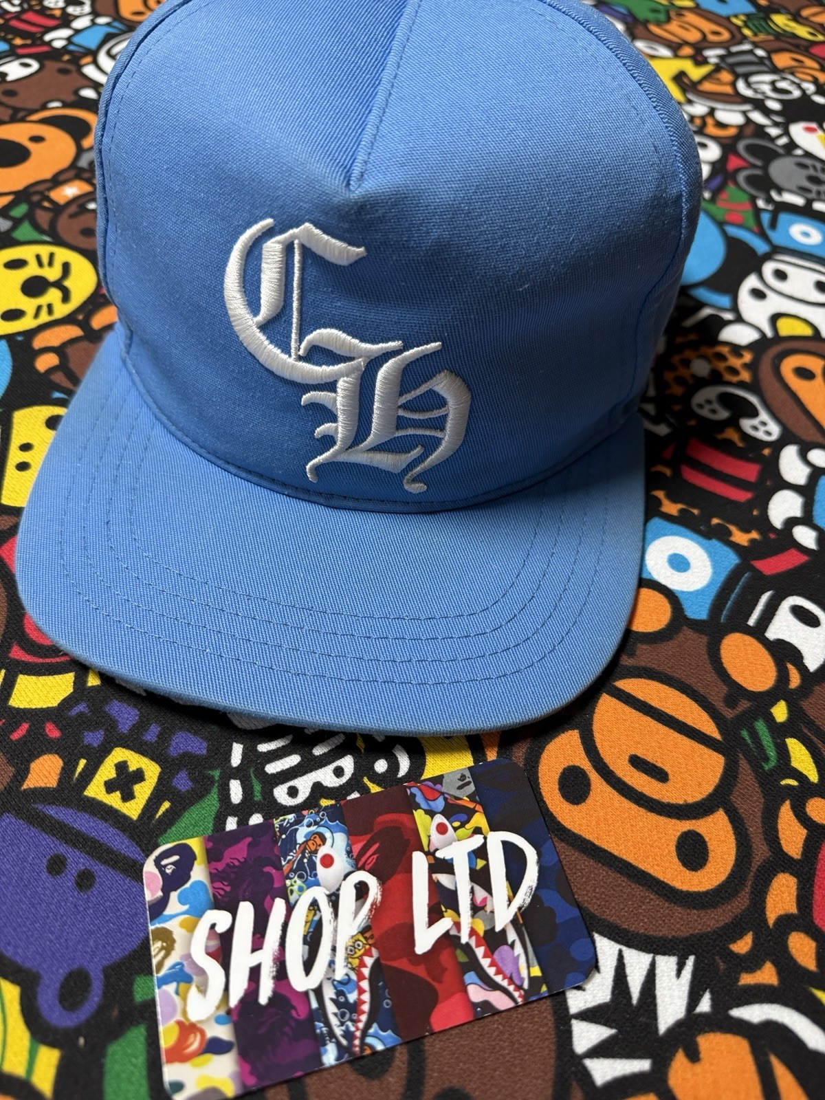 Chrome Hearts Baby Blue CH Embroidered SnapBack Hat thumbnail 2