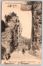 MOUTHIERS - Route Des Sources De La Loue - La Grande Tranchée c1906 Postcard