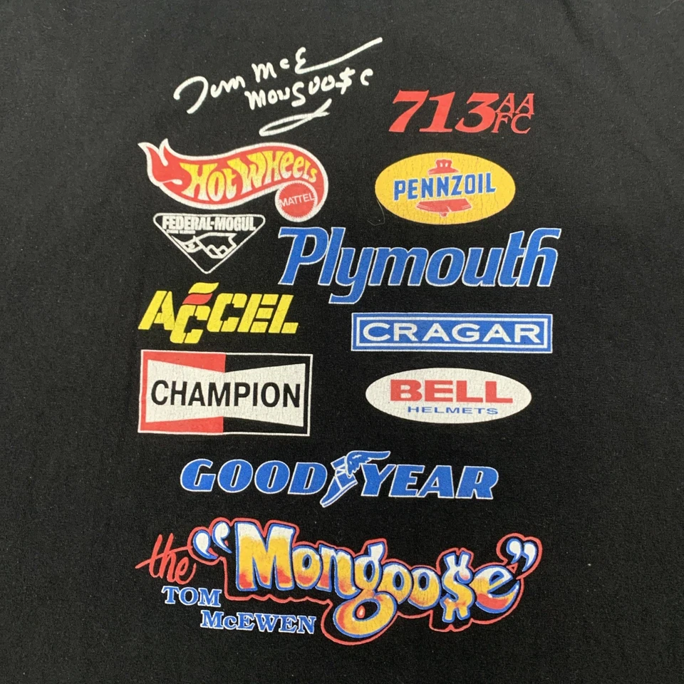 VRHTF NHRA VINTAGE SUPER COOL TOM THE MONGOOSE MCEWEN T-SHIRT-XXXL - Image 4 of 4