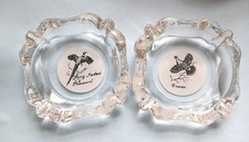 VTG 1950s Federal Glass Ash/Trinket Trays Pressed Glass Set of 2 Made in USA