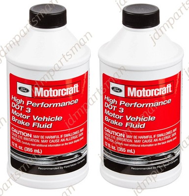 Motorcraft - High Performance DOT 3 Brake Fluid 12 oz (Pack of 2) for Ford