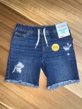 Cat Jack Kids Boys Bermuda Denim Shorts Stretch Elastic Waist Pockets Small