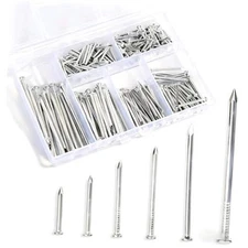 280 Pcs Nail Assortment Kit, 6 Sizes Finishing Nails for Hanging Pictures, 