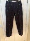 Men's Navy Polo Ralph Lauren Chino Pants with Green Polo Men Flat Front 35W 30L — photo 1
