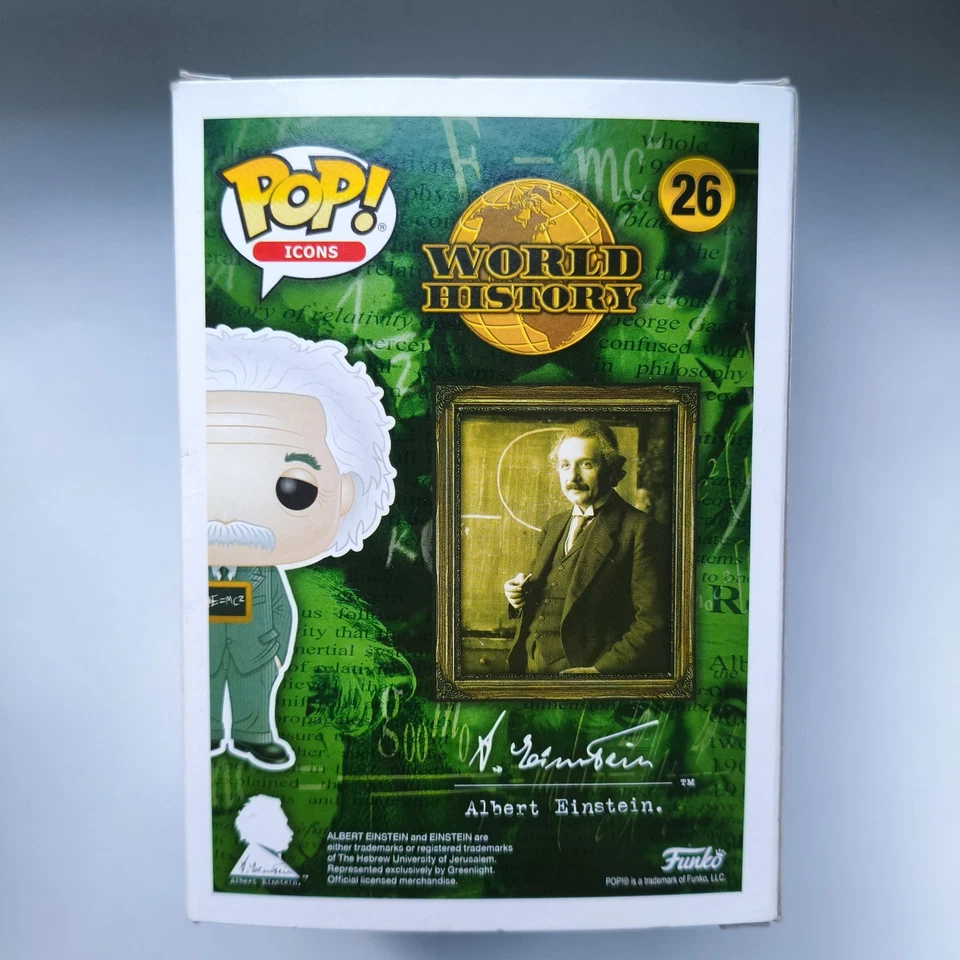 Funko Pop! Albert Einstein #26 Icons Wolrd History - Vaulted Vinyl Figure - Immagine 3 di 4