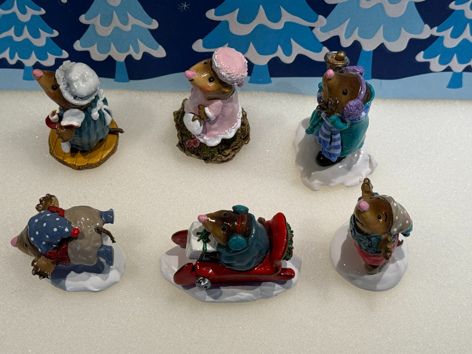 WEE FOREST FOLK 6 CHRISTMAS MOLES!