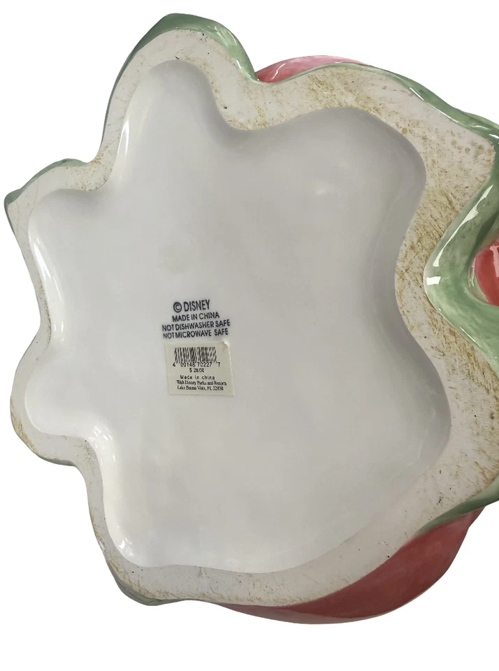 Jarro de biscoito vintage de cerâmica rosa sininho parques da Disney 12” fada Pixie - Imagem 4 de 4