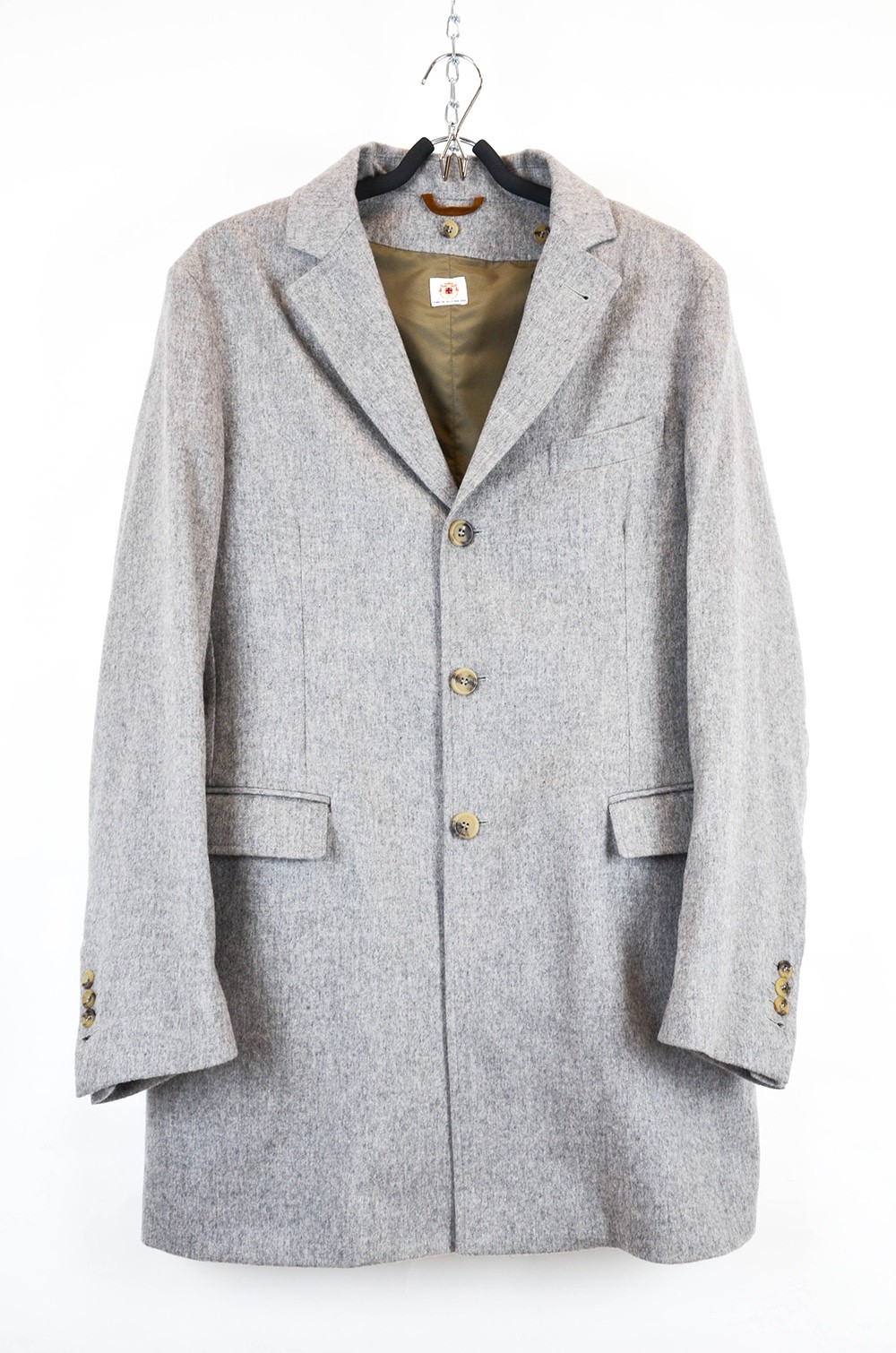Luigi Borrelli Napoli Grey Wool Coat – Made in Italy - Size 50