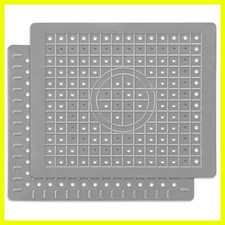 Kitchen Sink Mat, 12" x 10" Rectangular Sink Protector Pad, Fast-Draining Gri...