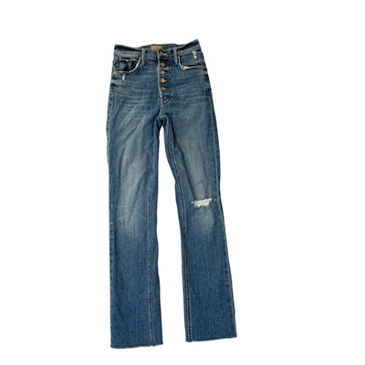 MOTHER Pixie Dazzler Ankle Fray Jeans Distressed Raw Hem Love Pop size 23