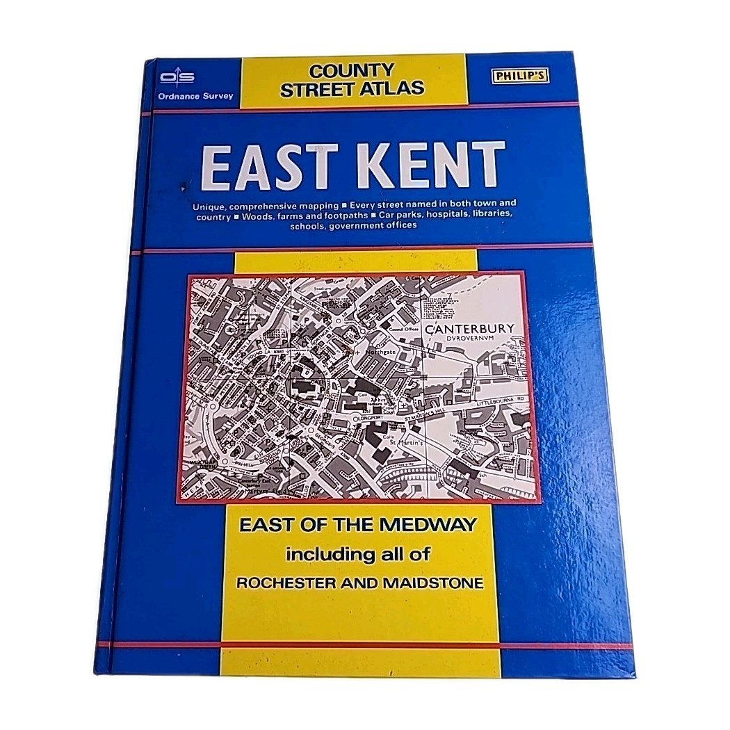 East Kent County Street Atlas 1992 Hardback Book