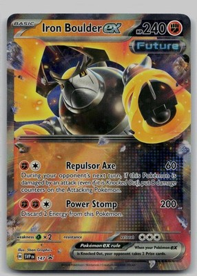 Iron Boulder ex 147 Holo Promo Scarlet & Violet Promo Pokemon Near Mint
