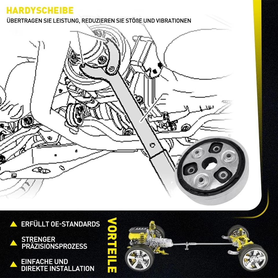 Hardyscheibe Hinten Für Audi A3 Q3 VW Golf V Passat Tiguan Seat Skoda 1K0521307 - Bild 2 von 4