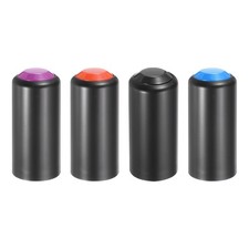 4PCS Battery Cover Mic Battery Screw on Cap Red, Navy Purple Black