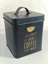 Kaffee-Dose Metall Schwarz Gold Shabby Chic / Vintage Coffee Design Landhaus