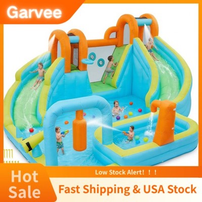 10-in-1 Multi-Function Bounce Castle Inflatable Bounce House, 15.9ft x 14ft with