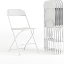Hercules Series Plastic Folding Chairs for Parties and Weddings, Stackable Comme