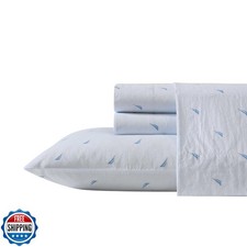 Nautica - Twin XL Size Sheet Set, Crisp and Tailored Cooling Shee