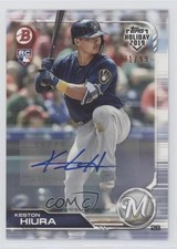 2019 Topps Holiday Bowman Auto 21/99 Keston Hiura #TH-KH Auto s7f