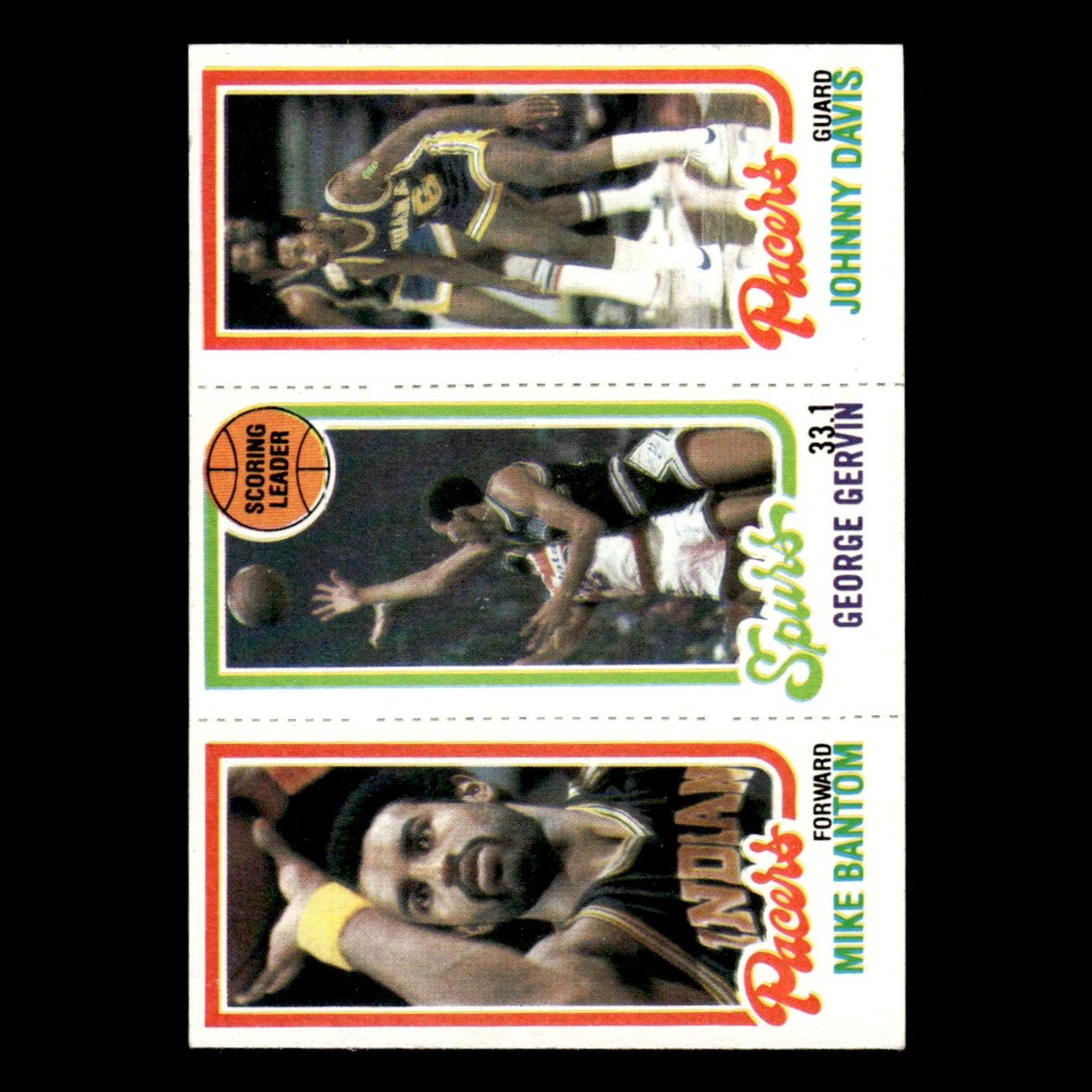 Mike Bantom / George Gervin / Johnny Davis #115 / 117 / 204 Basketball Cards 1980 Topps trading card — raw and PSA graded price guide