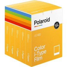 Polaroid Color i-Type Instant Film, 8 Exposures, 5-Pack 6010