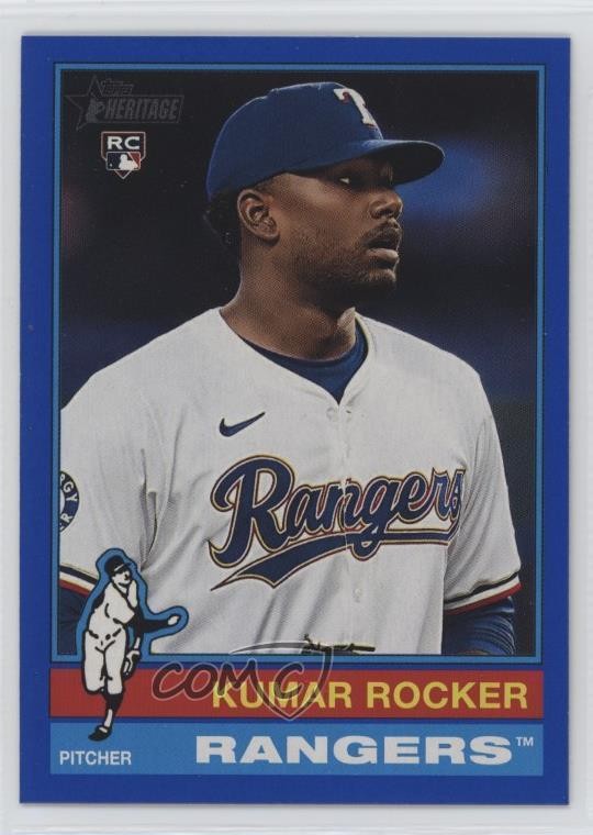 2025 Topps Heritage Dark Blue Border Kumar Rocker #179 0y5c