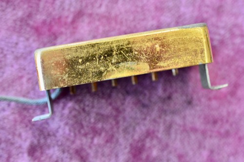 Vintage 1959 Gibson Long Magnet PAF Pickup 7.60k Orig Gold Cover Les Paul Custom - Picture 16 of 20