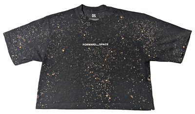 FORWARD SPACE Women One Size Black FORWARD_SPACE Cropped GALAXY T-Shirt MADE USA