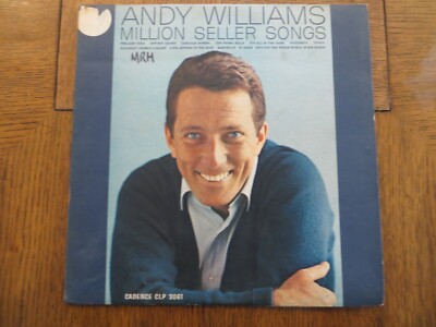 Andy Williams   Million Seller Songs - 1962 - Cadence CLP 3061 Vinyl LP VG+/VG