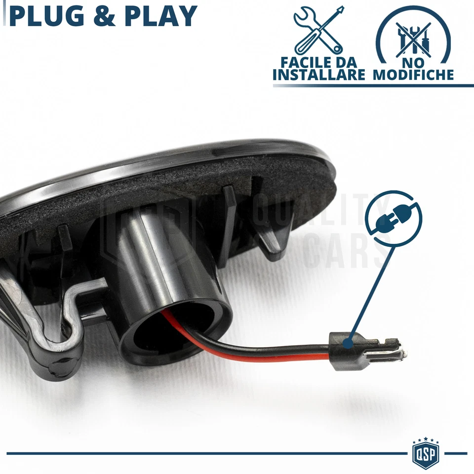 Frecce LED Sequenziali per Nissan X-Trail 2 T31 DINAMICHE Nere CANBUS Omologate - Immagine 4 di 4