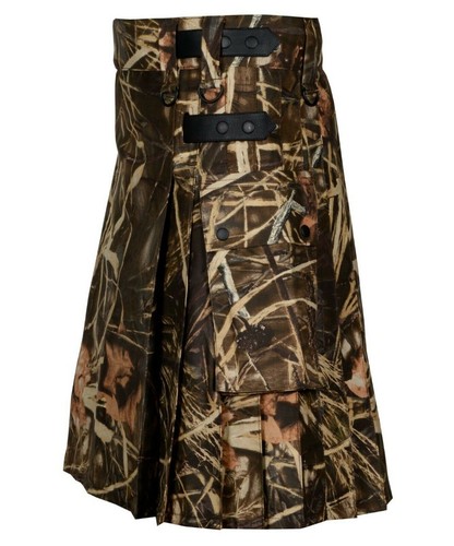 Men's Cotton Utility Kilt Tactical Kilt Custom Military Highland Camo Design - Picture 13 of 18