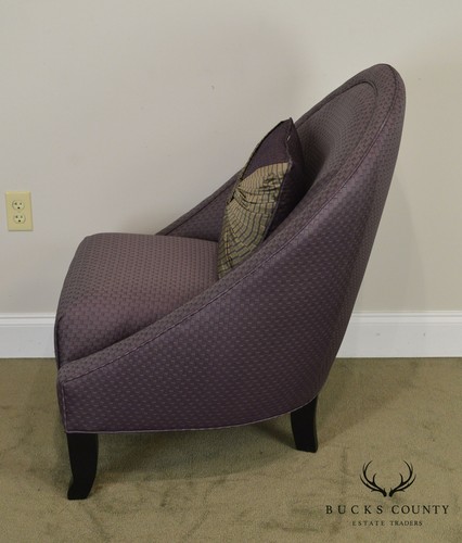Directional Custom Purple Upholstered Pair of Club Chairs - Picture 6 of 12