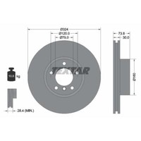 Textar 2X Bremsscheibe Vorne Ø324 Mm InnenbelüFtet FüR BMW 5Er E39 520I 525I
