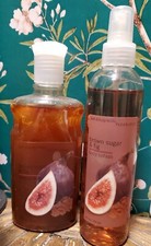 Bath and Body Works BROWN SUGAR FIG Body Splash Spray 8 oz and Bubble Bath NEW