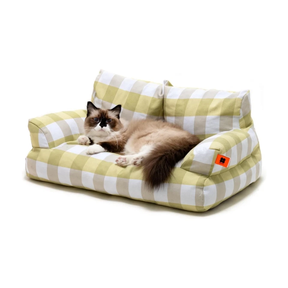 Mewoofun Canvas Pet Sofa Bed Cushion Cat Dog Couch Sofa with Non-Slip Bottom - Image 3 of 4