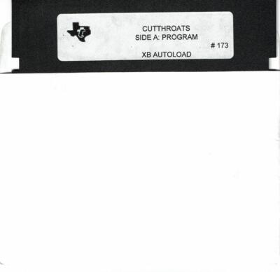 Infocom CUT THROATS Text Adventure - TI-99/4A A COPIED DISK & INSTRUCTIONS