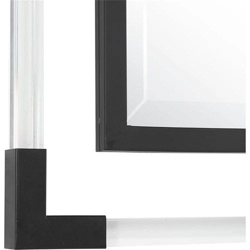 Uttermost Balkan Iron Metal and Clear Acrylic Mirror in Matte Black - Picture 5 of 6