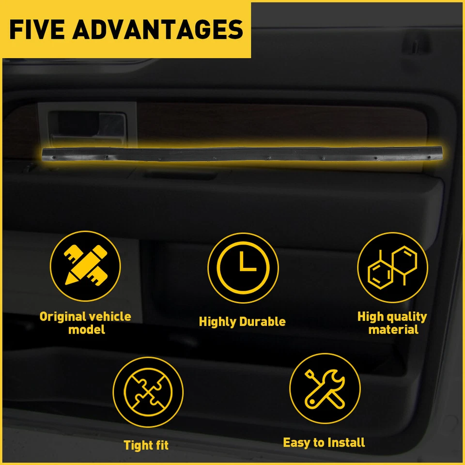 Sello inferior de la puerta delantera para Ford F250 F350 F450 Super Duty 1999-2016 Foto 2 de 4