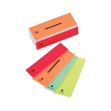 Tweezerman Neon Hot 4-in-1 File Smooth  Shine Block Color-coded High quality