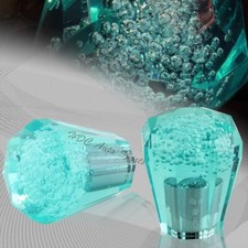 60mm Manual Mt Teal Octagon Diamond Crystal Bubble Shifter Shift Knob Universal