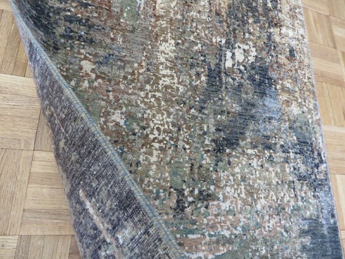 2'10 x 4'11 Hand Knotted Modern Abstract Oriental Rug With Silk G10470 - Picture 10 of 11