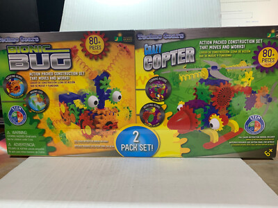 NIB Techno Gears 2 Pack Set, Bionic bug/Quirky copter, sealed