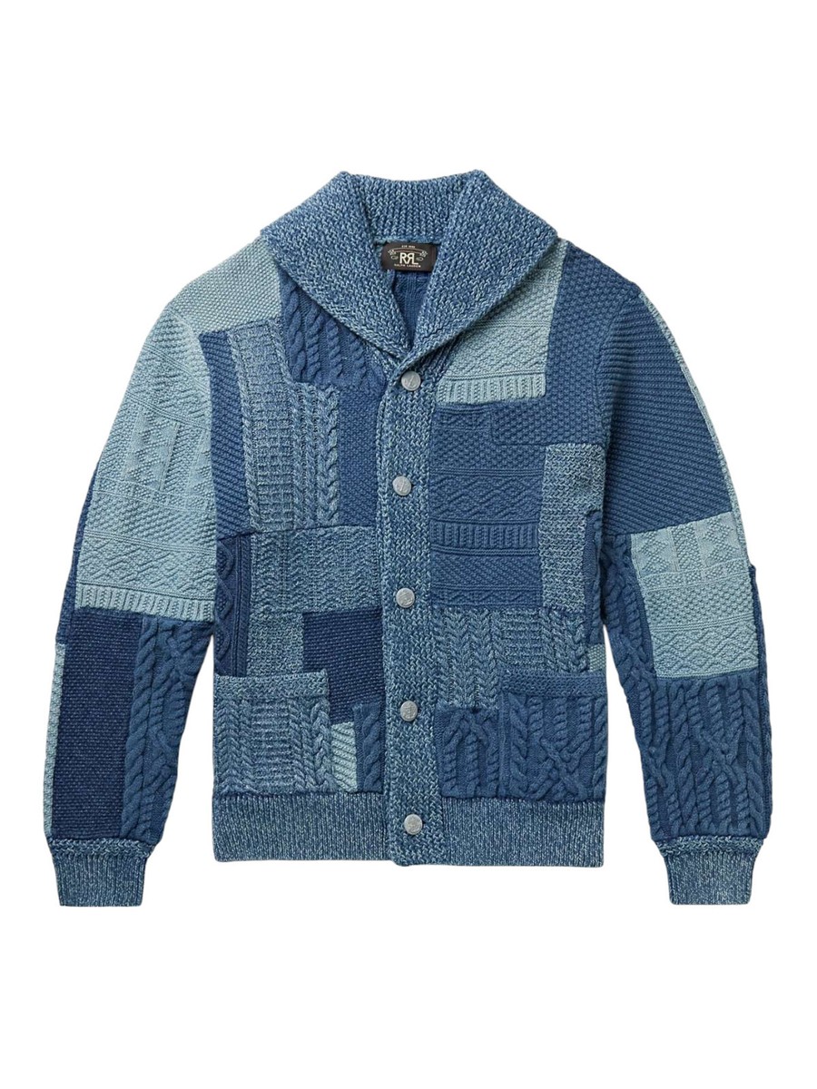 Ralph Lauren RRL Cotton Linen Shawl Collar Patchwork