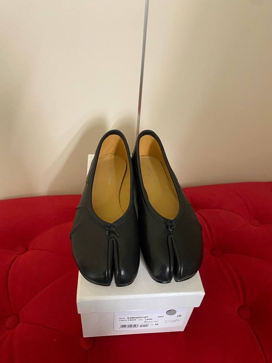 Maison Margiela TABI Ballet Flats Shoes Black Size 37 38 39 Maison Margiela TABI Ballet Flats Shoes Black Size 37 38 39